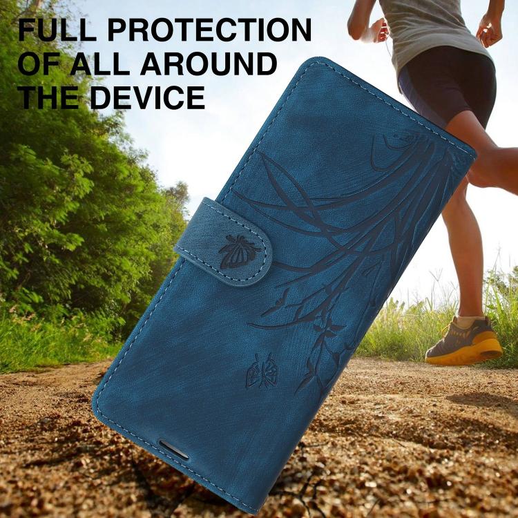 For Samsung Galaxy Z Fold6 Orchid Butterfly Embossed Leather Phone Case