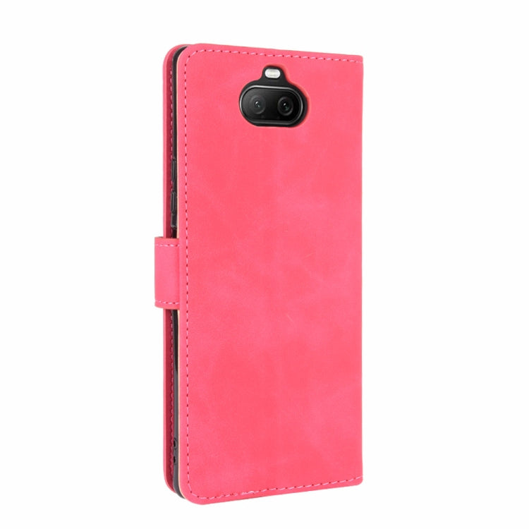 For Sony Xperia 8 Solid Color Skin Feel Magnetic Buckle Horizontal Flip Calf Texture PU Leather Case with Holder & Card Slots & Wallet