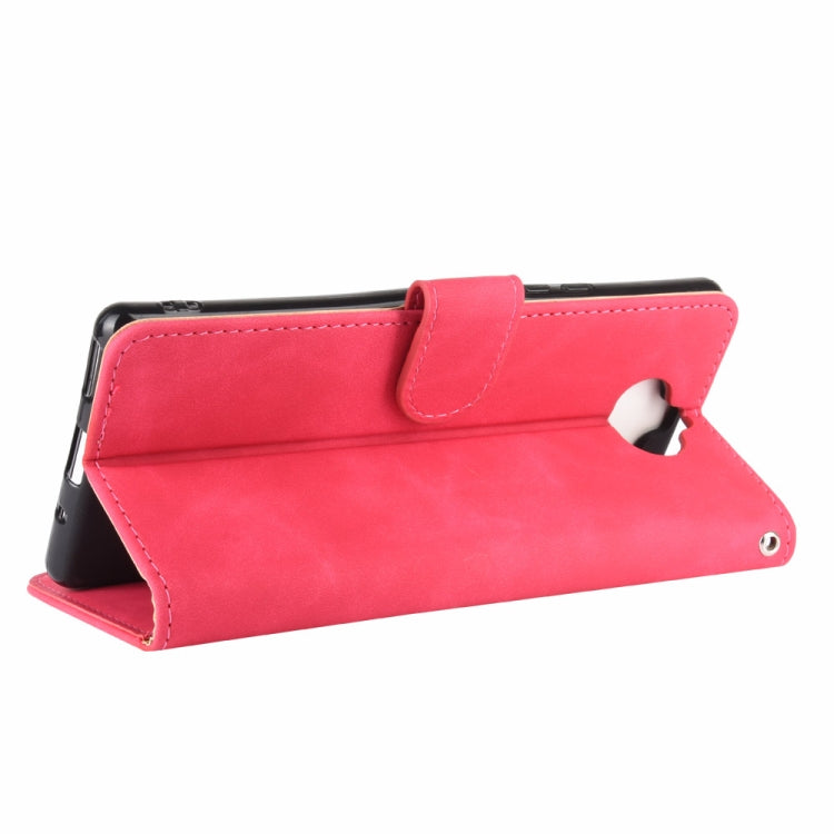 For Sony Xperia 8 Solid Color Skin Feel Magnetic Buckle Horizontal Flip Calf Texture PU Leather Case with Holder & Card Slots & Wallet