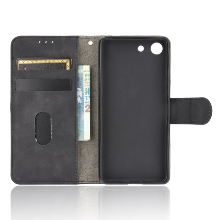 For Sony Xperia Ace Solid Color Skin Feel Magnetic Buckle Horizontal Flip Calf Texture PU Leather Case with Holder & Card Slots & Wallet