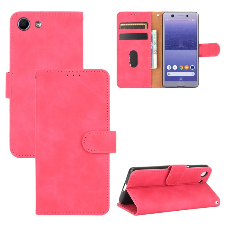 For Sony Xperia Ace Solid Color Skin Feel Magnetic Buckle Horizontal Flip Calf Texture PU Leather Case with Holder & Card Slots & Wallet