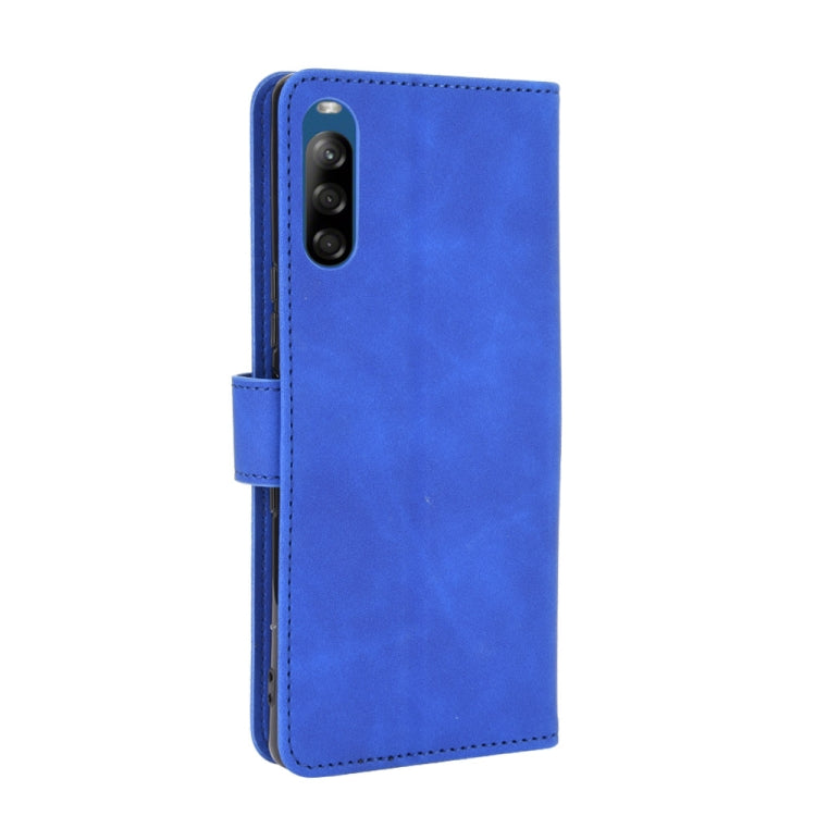 For Sony Xperia L4 Solid Color Skin Feel Magnetic Buckle Horizontal Flip Calf Texture PU Leather Case with Holder & Card Slots & Wallet