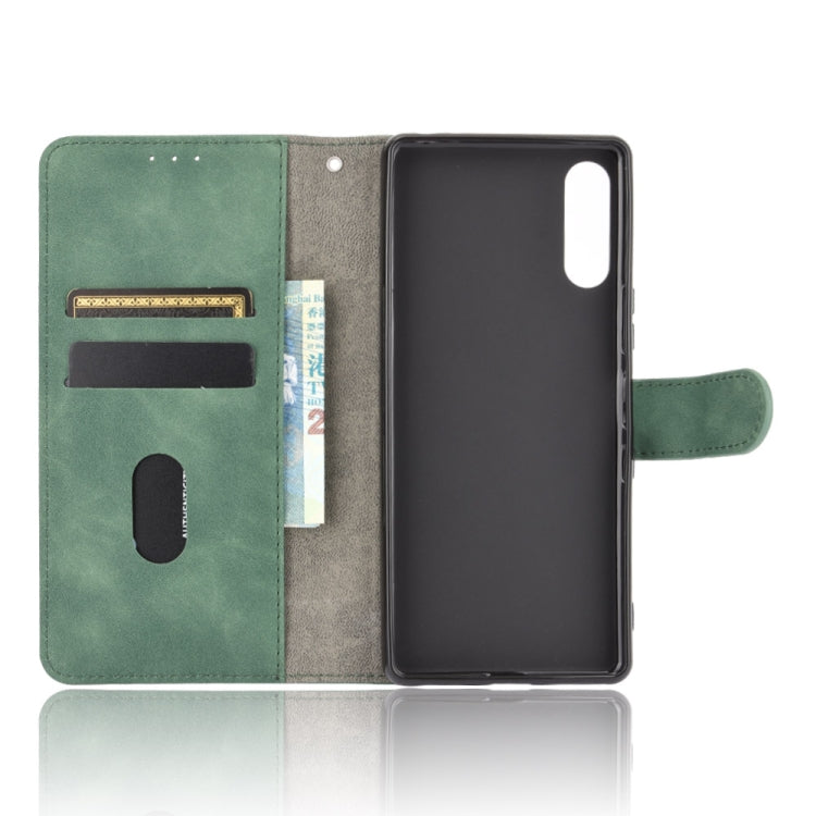 For Sony Xperia L4 Solid Color Skin Feel Magnetic Buckle Horizontal Flip Calf Texture PU Leather Case with Holder & Card Slots & Wallet