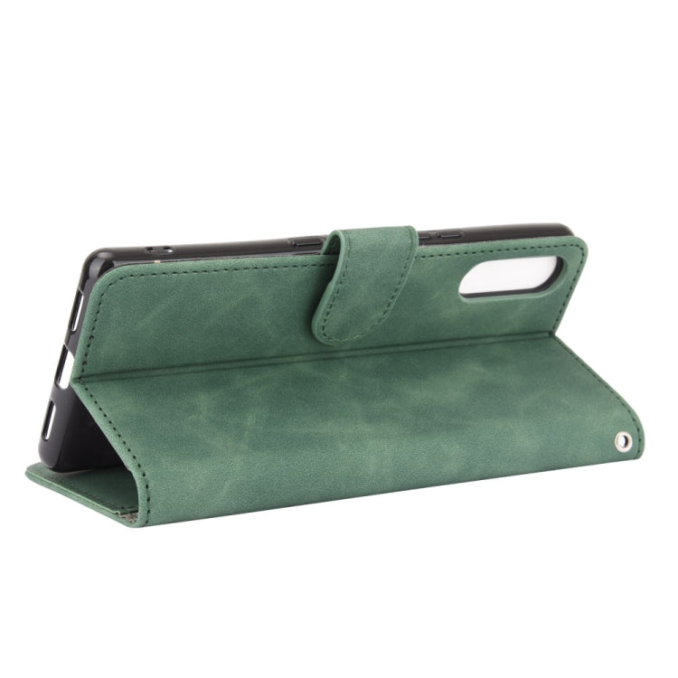 For Sony Xperia L4 Solid Color Skin Feel Magnetic Buckle Horizontal Flip Calf Texture PU Leather Case with Holder & Card Slots & Wallet