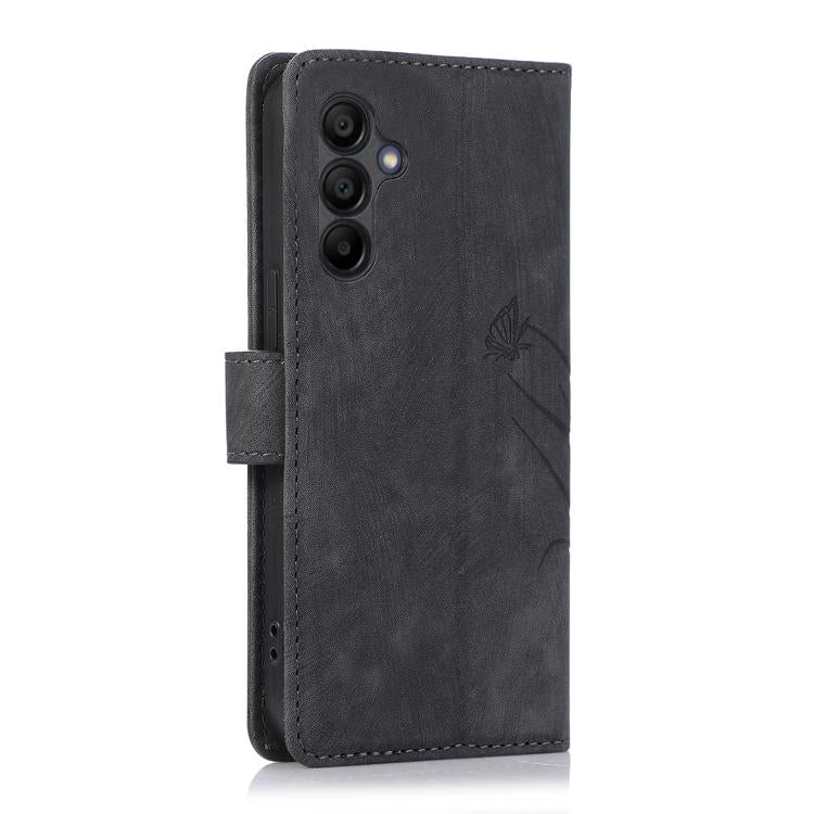 For Samsung Galaxy A16 5G Orchid Butterfly Embossed Leather Phone Case