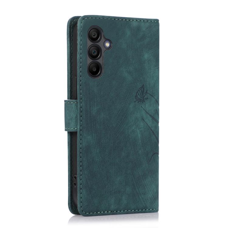 For Samsung Galaxy A16 5G Orchid Butterfly Embossed Leather Phone Case
