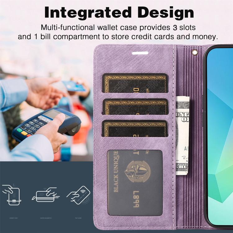 For Samsung Galaxy A16 5G Orchid Butterfly Embossed Leather Phone Case