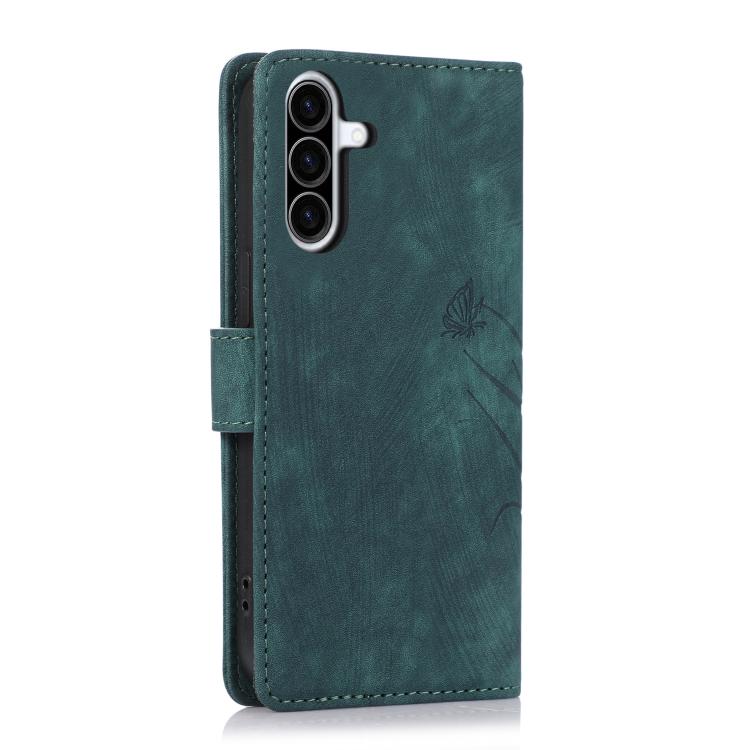 For Samsung Galaxy A36 5G Orchid Butterfly Embossed Leather Phone Case