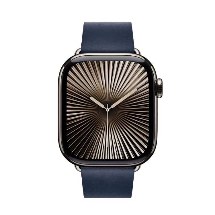 For Apple Watch 46mm / 49mm / 45mm / 44mm Modern Style Leather Watch Band