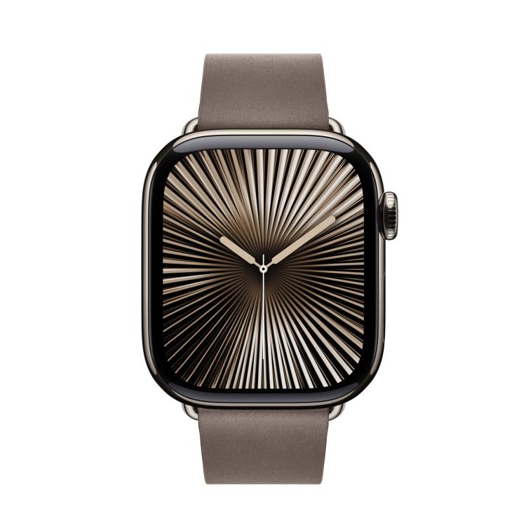 For Apple Watch 46mm / 49mm / 45mm / 44mm Modern Style Leather Watch Band