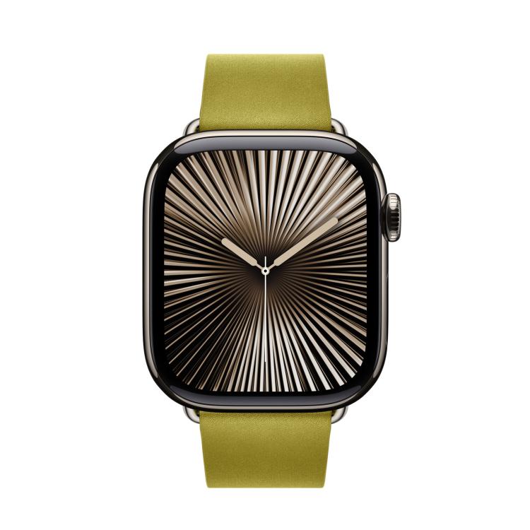For Apple Watch 46mm / 49mm / 45mm / 44mm Modern Style Leather Watch Band