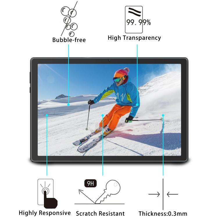 For Ainmel 107 Tablet 10.1 9H 0.3mm Explosion-proof Tempered Glass Film