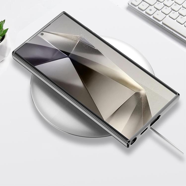For Samsung Galaxy S23 Ultra 5G GKK Plating TPU + Leather Future Full Coverage Phone Case, Without Pen