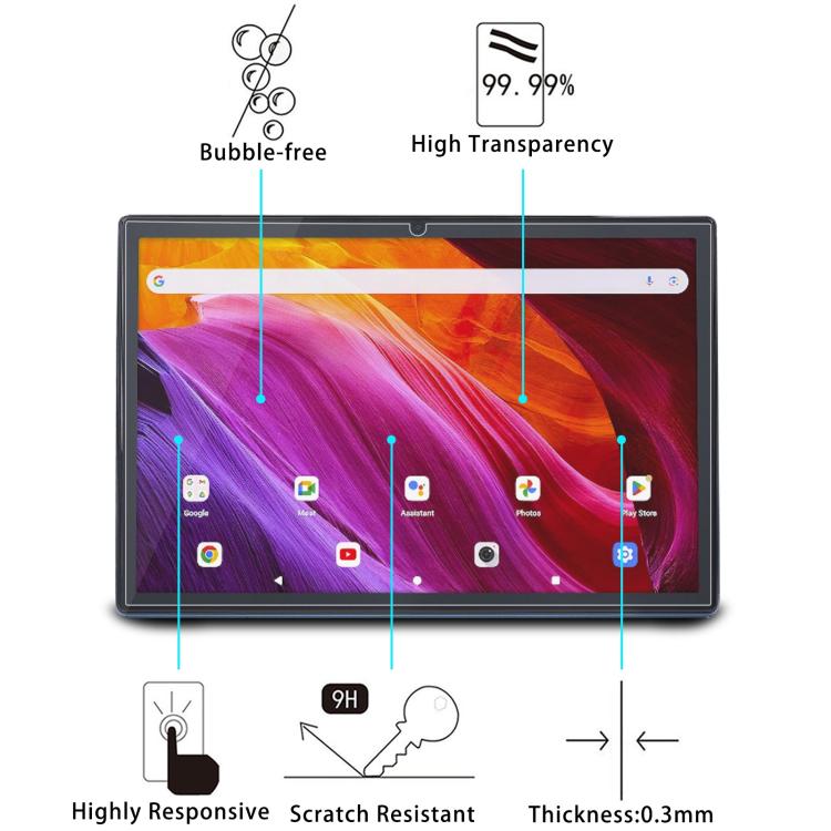For SUAAT S10 10.1 2pcs 9H 0.3mm Explosion-proof Tempered Glass Film