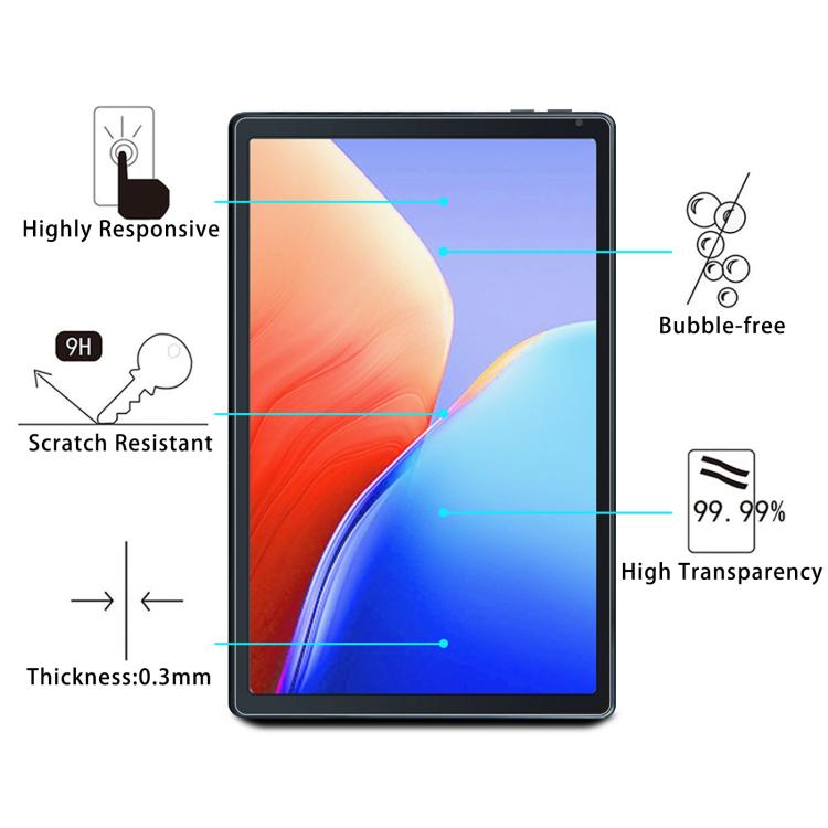 For Whitedeer C107 10.1 2pcs 9H 0.3mm Explosion-proof Tempered Glass Film