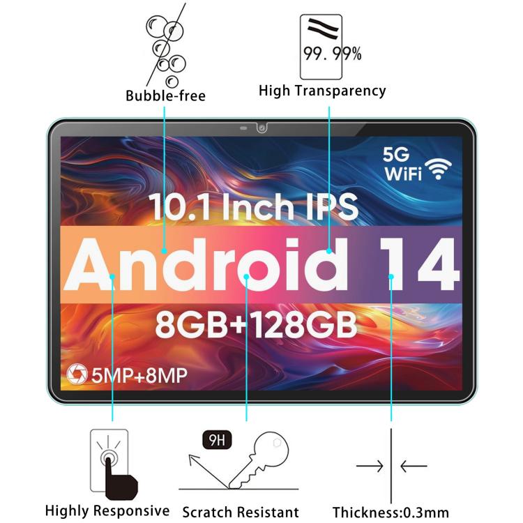For Weelikeit C19W Kids 10.1 inch 25pcs 9H 0.3mm Explosion-proof Tempered Glass Film