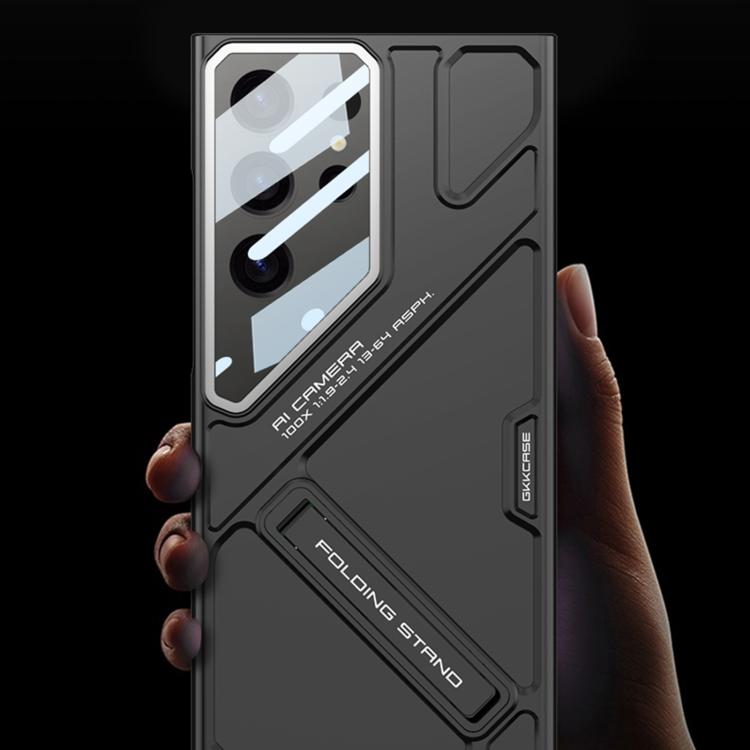 For Samsung Galaxy S24 Ultra 5G GKK Mech Style Ultra-thin Folding Holder Phone Case, Not Included Pen