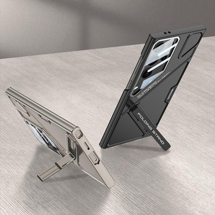 For Samsung Galaxy S24 Ultra 5G GKK Mech Style Ultra-thin Folding Holder Phone Case, Not Included Pen