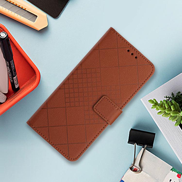 For Infinix Hot 50 5G Rhombic Grid Texture Leather Phone Case