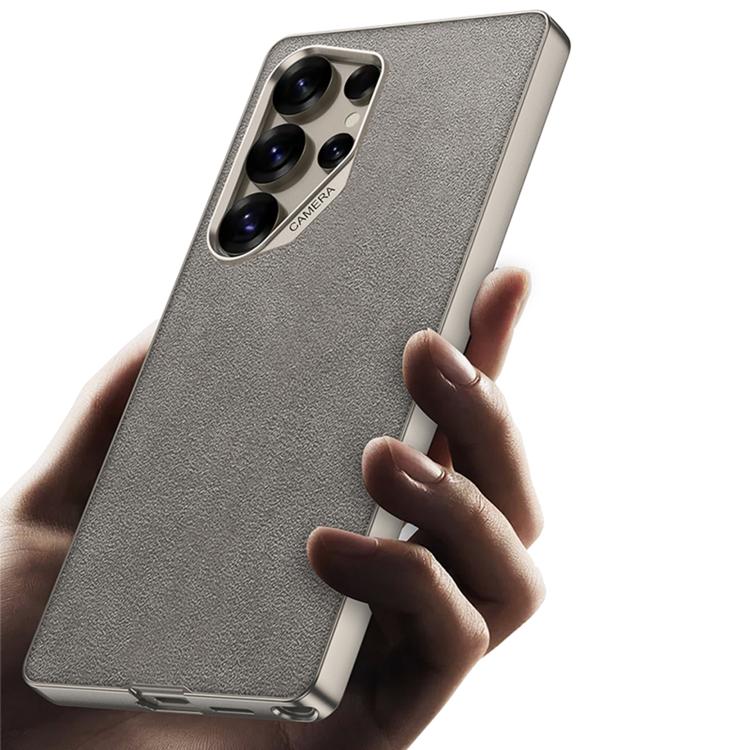 For Samsung Galaxy S24 Ultra 5G GKK Metal Paint Skin Feel Suede Full Coverage Phone Case