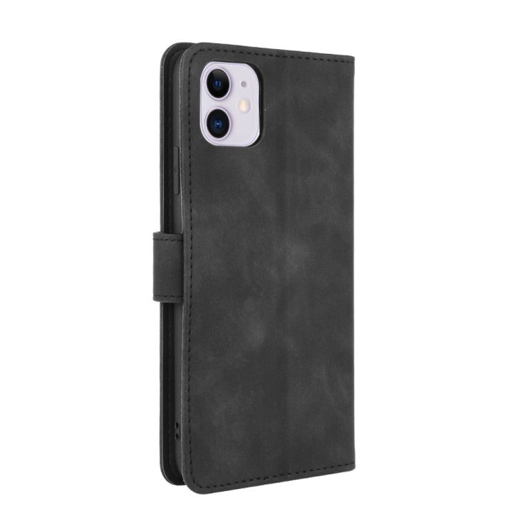 For iPhone 12 / 12 Pro Solid Color Skin Feel Magnetic Buckle Horizontal Flip Calf Texture PU Leather Case with Holder & Card Slots & Wallet