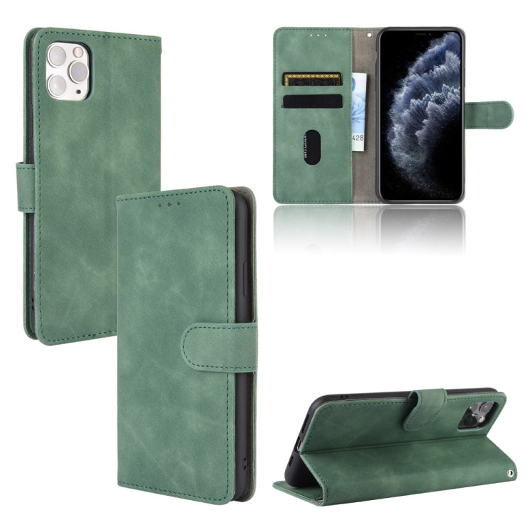 For iPhone 12 Pro Max Solid Color Skin Feel Magnetic Buckle Horizontal Flip Calf Texture PU Leather Case with Holder & Card Slots & Wallet
