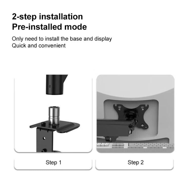 Lenovo Thinkplus ZJA4 Rotatable Lift Desktop Monitor Holder - Black