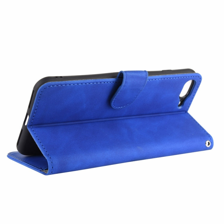 For iPhone 8 Plus & 7 Plus Solid Color Skin Feel Magnetic Buckle Horizontal Flip Calf Texture PU Leather Case with Holder & Card Slots & Wallet