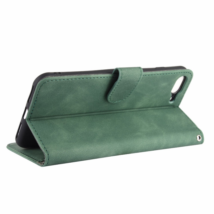 For iPhone 8 Plus & 7 Plus Solid Color Skin Feel Magnetic Buckle Horizontal Flip Calf Texture PU Leather Case with Holder & Card Slots & Wallet