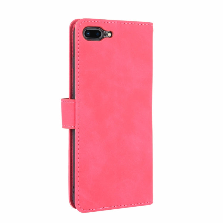 For iPhone 8 Plus & 7 Plus Solid Color Skin Feel Magnetic Buckle Horizontal Flip Calf Texture PU Leather Case with Holder & Card Slots & Wallet