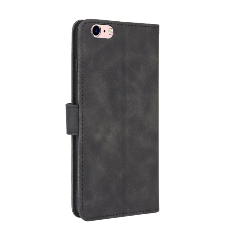 For iPhone 6 Plus & 6s Plus Solid Color Skin Feel Magnetic Buckle Horizontal Flip Calf Texture PU Leather Case with Holder & Card Slots & Wallet