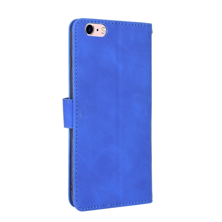 For iPhone 6 Plus & 6s Plus Solid Color Skin Feel Magnetic Buckle Horizontal Flip Calf Texture PU Leather Case with Holder & Card Slots & Wallet