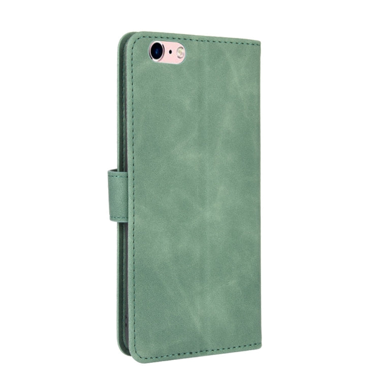 For iPhone 6 Plus & 6s Plus Solid Color Skin Feel Magnetic Buckle Horizontal Flip Calf Texture PU Leather Case with Holder & Card Slots & Wallet