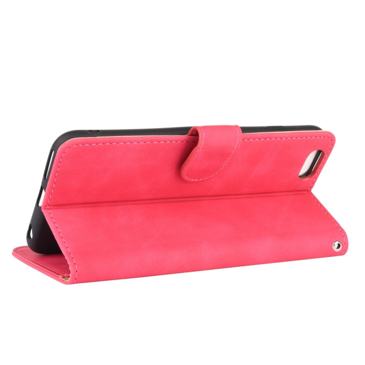 For iPhone 6 Plus & 6s Plus Solid Color Skin Feel Magnetic Buckle Horizontal Flip Calf Texture PU Leather Case with Holder & Card Slots & Wallet