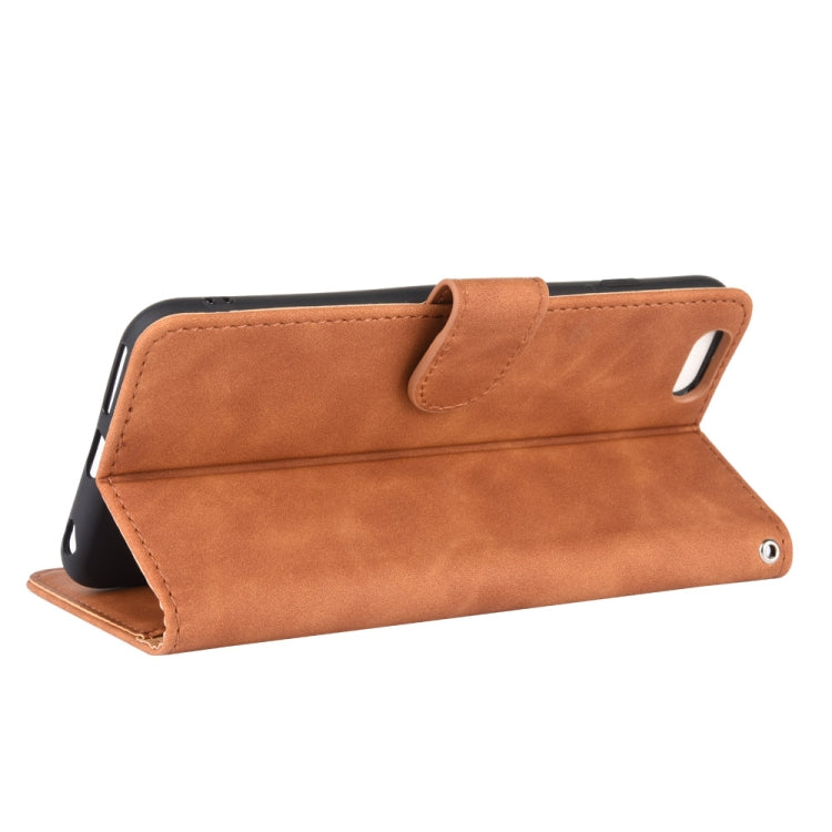 For iPhone 6 Plus & 6s Plus Solid Color Skin Feel Magnetic Buckle Horizontal Flip Calf Texture PU Leather Case with Holder & Card Slots & Wallet