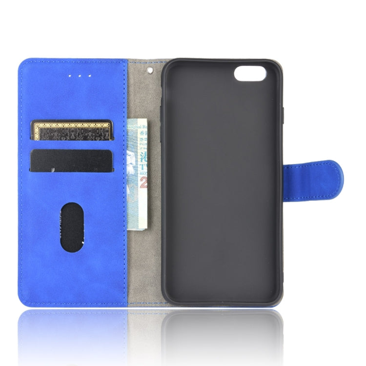 For iPhone 6 & 6s Solid Color Skin Feel Magnetic Buckle Horizontal Flip Calf Texture PU Leather Case with Holder & Card Slots & Wallet