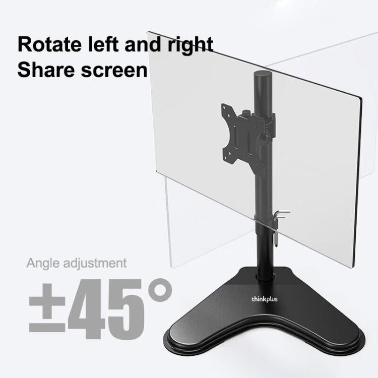 Lenovo Thinkplus ZJA10 Rotatable Lift Desktop Vertical Single Arm Monitor Holder - Black