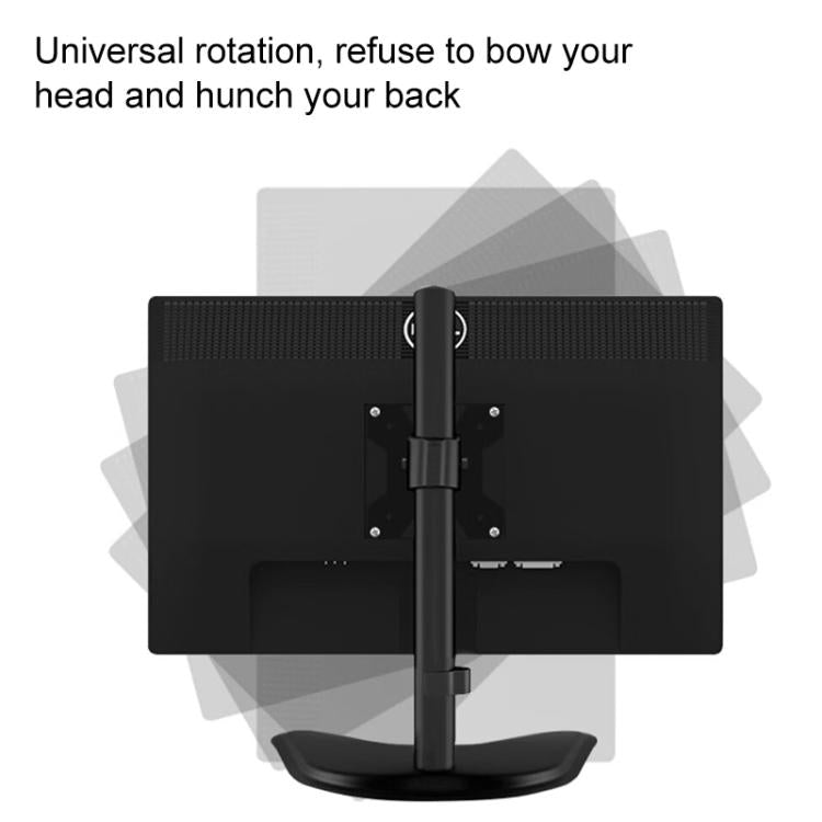 Lenovo Thinkplus ZJA10 Rotatable Lift Desktop Vertical Single Arm Monitor Holder - Black
