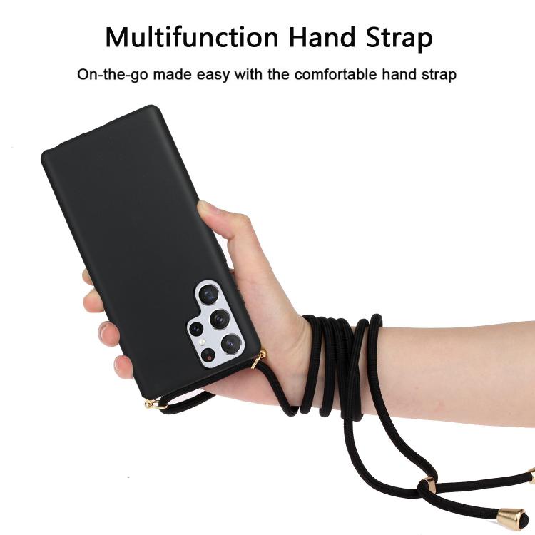 For Samsung Galaxy S25 Ultra 5G Wheat Straw Material Hybrid TPU Phone Case with Lanyard