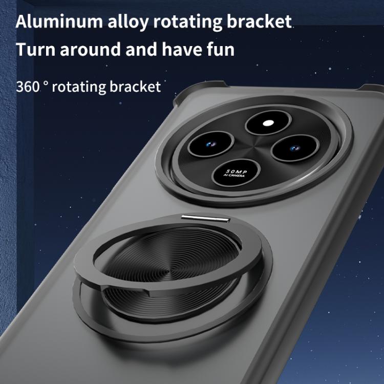 For Redmi 14C 4G CD Texture 360 Degree Rotating Holder MagSafe Phone Case