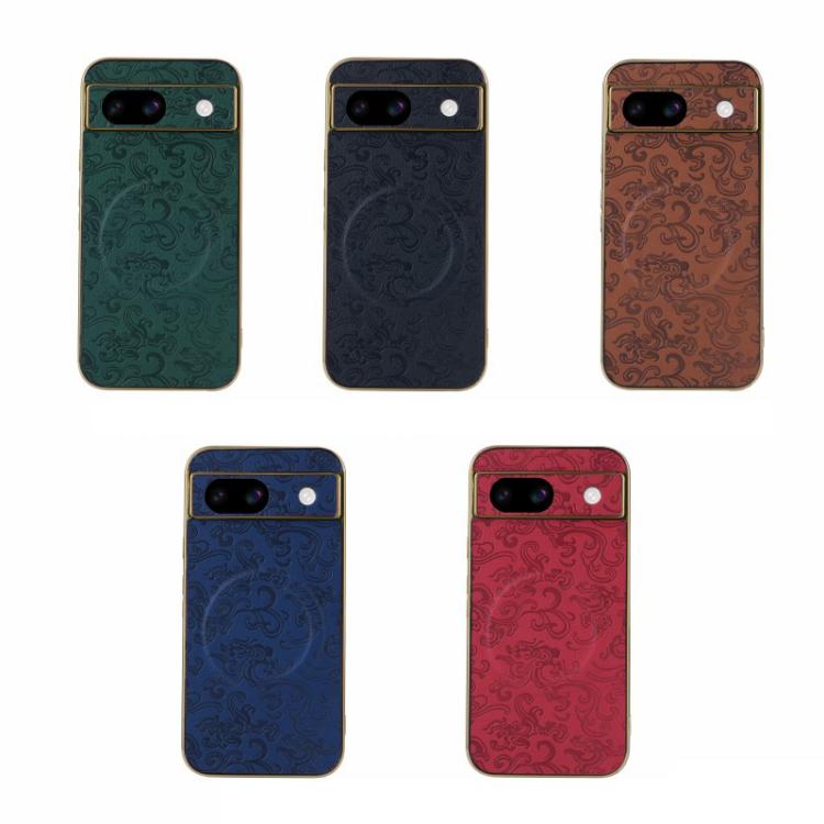 For Google Pixel 8a Cloud Dragon Pattern MagSafe Phone Case
