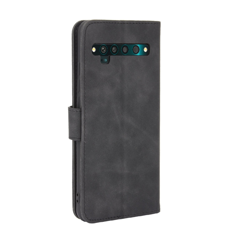 For TCL 10 Pro Solid Color Skin Feel Magnetic Buckle Horizontal Flip Calf Texture PU Leather Case with Holder & Card Slots & Wallet