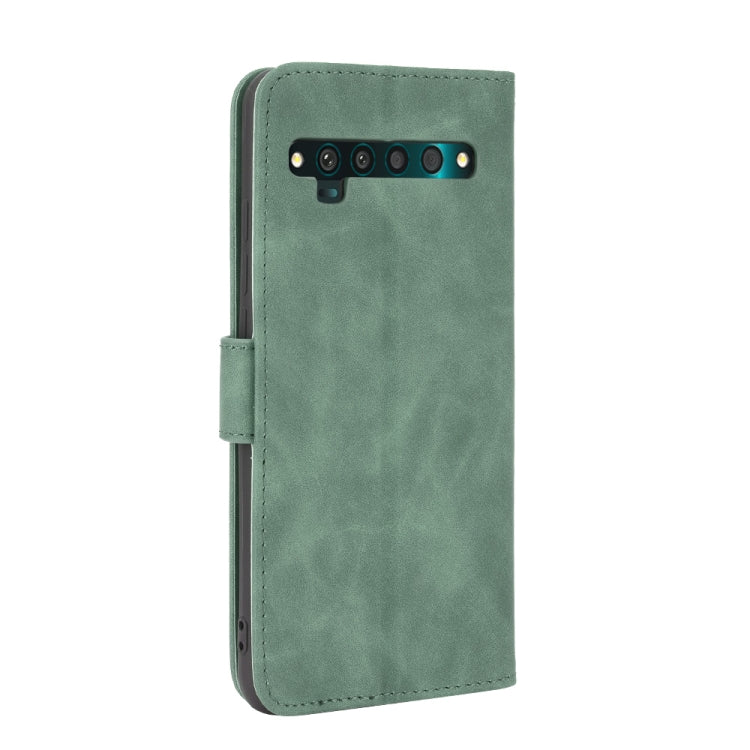 For TCL 10 Pro Solid Color Skin Feel Magnetic Buckle Horizontal Flip Calf Texture PU Leather Case with Holder & Card Slots & Wallet