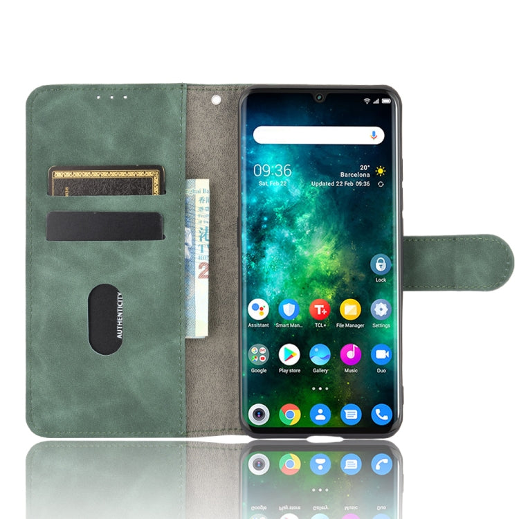 For TCL 10 Pro Solid Color Skin Feel Magnetic Buckle Horizontal Flip Calf Texture PU Leather Case with Holder & Card Slots & Wallet