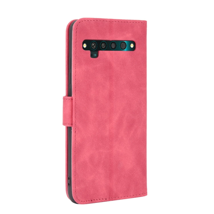 For TCL 10 Pro Solid Color Skin Feel Magnetic Buckle Horizontal Flip Calf Texture PU Leather Case with Holder & Card Slots & Wallet
