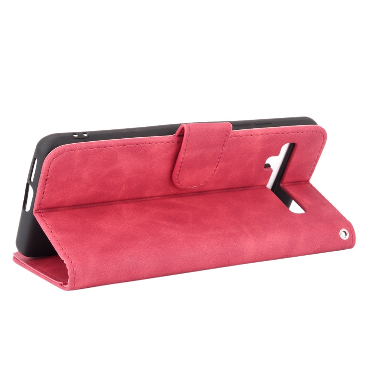 For TCL 10 Pro Solid Color Skin Feel Magnetic Buckle Horizontal Flip Calf Texture PU Leather Case with Holder & Card Slots & Wallet