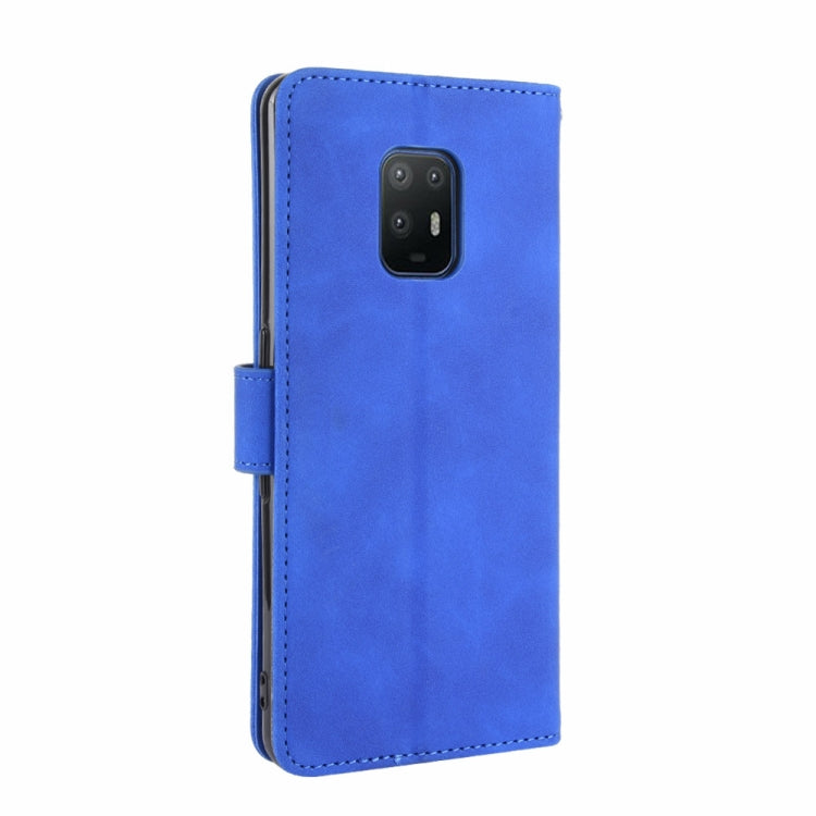 For Fujitsu Arrows 5G (F-51A) Solid Color Skin Feel Magnetic Buckle Horizontal Flip Calf Texture PU Leather Case with Holder & Card Slots & Wallet