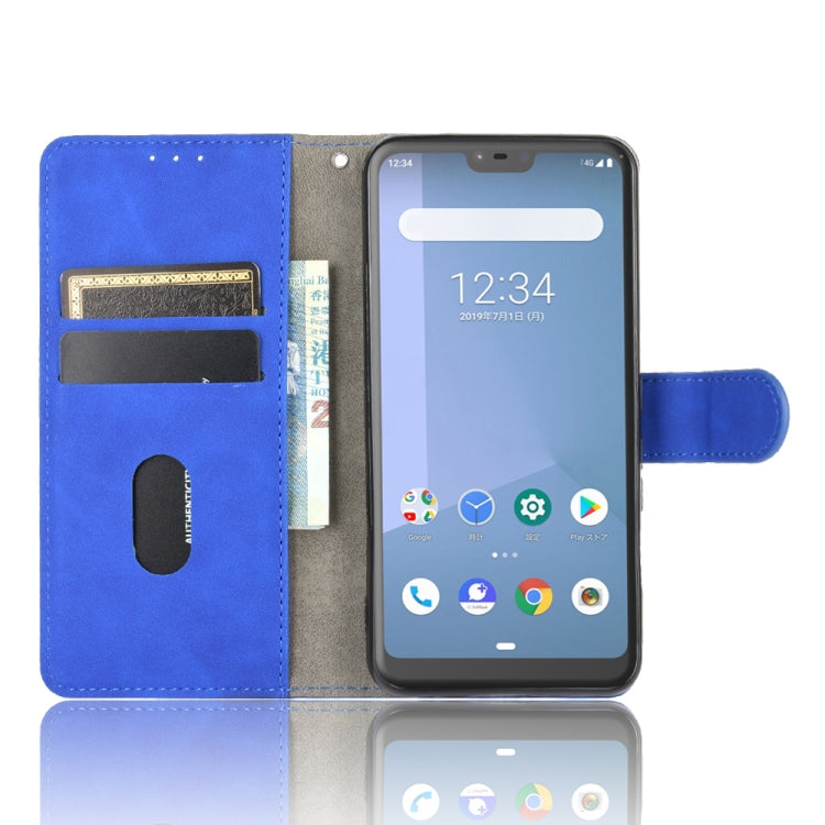 For Fujitsu Arrows RX (Arrows M05) Solid Color Skin Feel Magnetic Buckle Horizontal Flip Calf Texture PU Leather Case with Holder & Card Slots & Wallet