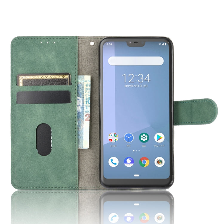 For Fujitsu Arrows RX (Arrows M05) Solid Color Skin Feel Magnetic Buckle Horizontal Flip Calf Texture PU Leather Case with Holder & Card Slots & Wallet