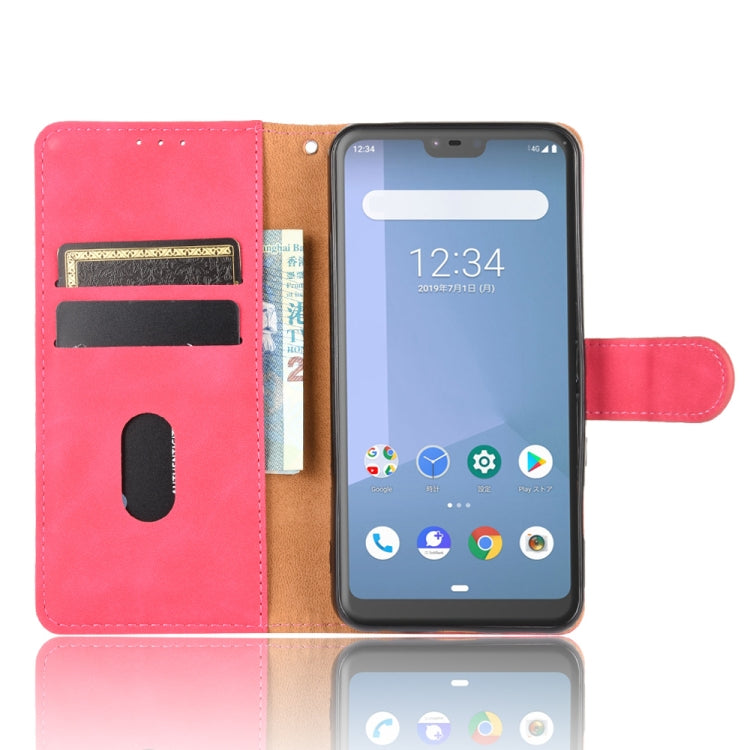 For Fujitsu Arrows RX (Arrows M05) Solid Color Skin Feel Magnetic Buckle Horizontal Flip Calf Texture PU Leather Case with Holder & Card Slots & Wallet